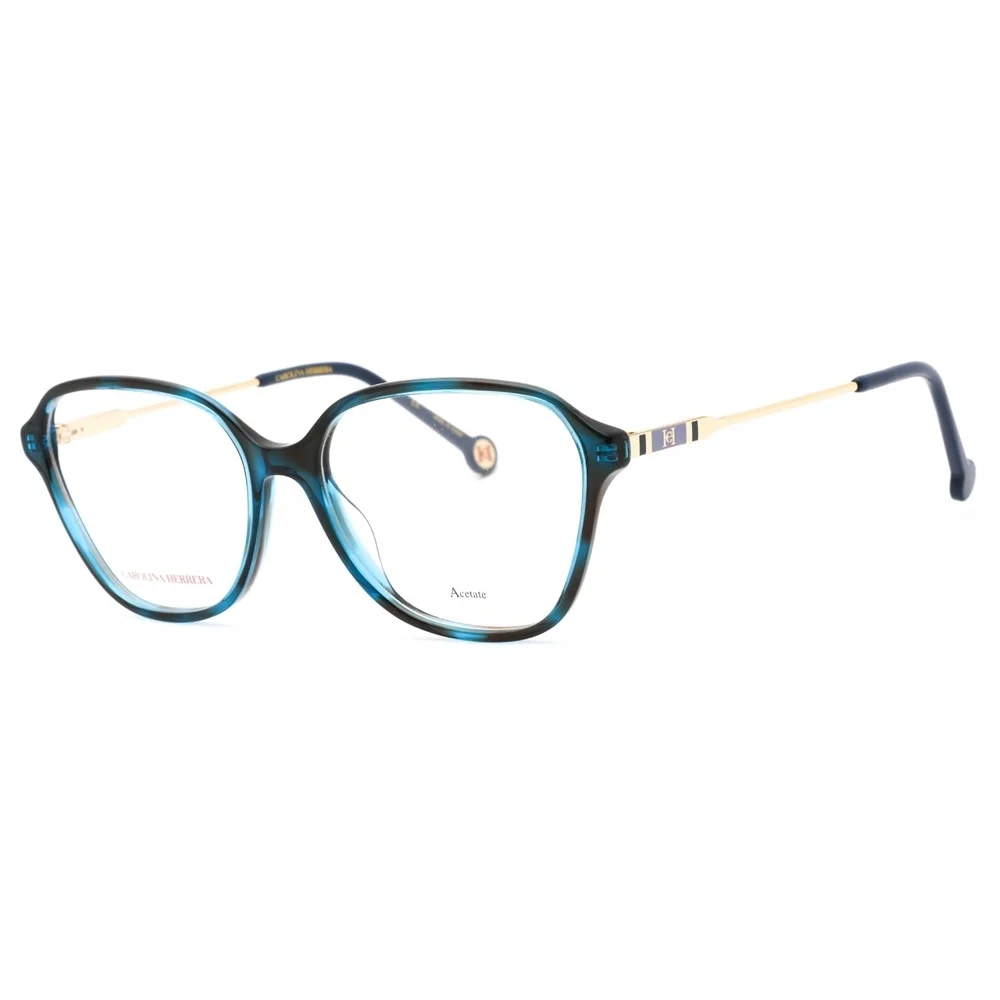 NWT Carolina Herrera HER-0117-JBW-55 Blue Havana Round Eyeglasses